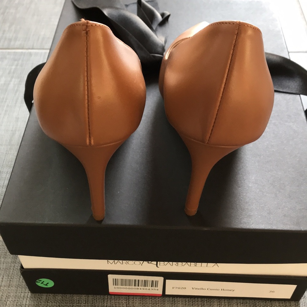 Marco Barbabella honey leather pumps Italy - Picture 3 of 9